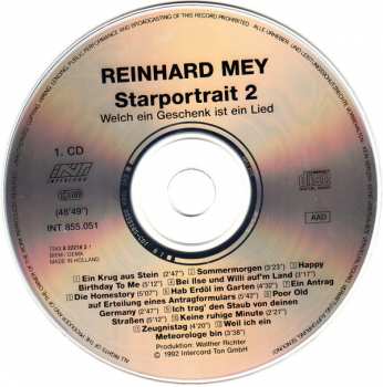 2CD Reinhard Mey: Welch Ein Geschenk Ist Ein Lied 308170