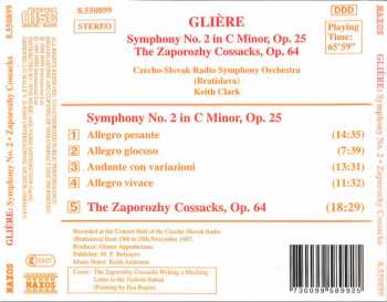 CD Reinhold Gliere: Symphony No. 2 In C Minor, Op. 25 • The Zaporozhy Cossacks, Op. 64 250365