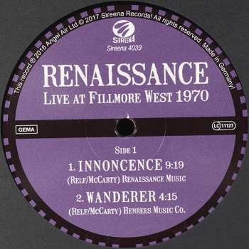 LP Renaissance: Live At Fillmore West 1970 LTD 65709