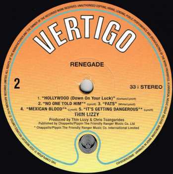 LP Thin Lizzy: Renegade 30100