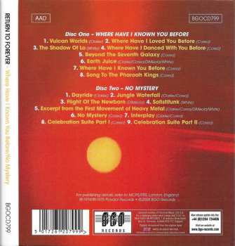 2CD Return To Forever: Where Have I Known You Before / No Mystery  312322