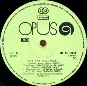LP Revival Jazz Band: Revival Jazz Band 50210