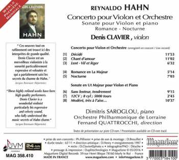 CD Reynaldo Hahn: Concerto Pour Violon : Sonate Pour Violon 287185