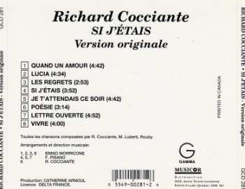 CD Riccardo Cocciante: Si J'étais (Version Originale) 325144