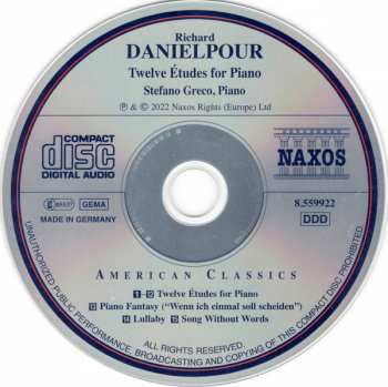 CD Richard Danielpour: Twelve Études For Piano 365836
