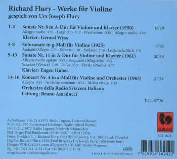 CD Richard Flury: Werke Für Violine 241795