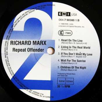 LP Richard Marx: Repeat Offender 425419