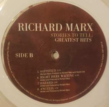 LP Richard Marx: Stories To Tell: Greatest Hits LTD | CLR 393842
