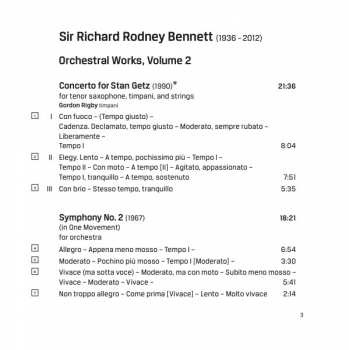 SACD Richard Rodney Bennett: Orchestral Works Volume 2 296176