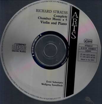 CD Richard Strauss: Complete Chamber Music - Violin And Piano 436387