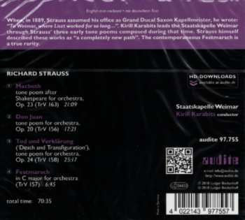 CD Richard Strauss: Macbeth, Don Juan, Tod Und Verklärung, Festmarsch In C 431657