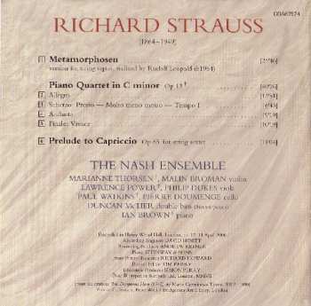 CD Richard Strauss: Metamorphosen - Capriccio - Piano Quartet 321215