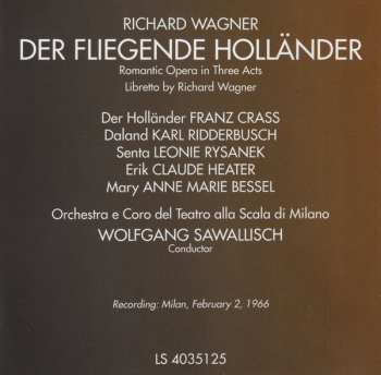 2CD Richard Wagner: Der Fliegende Holländer 330832
