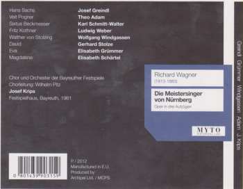 4CD/Box Set Richard Wagner: Die Meistersinger Von Nürnberg - Gesamtaufnahme Bayreuth 1961 541308