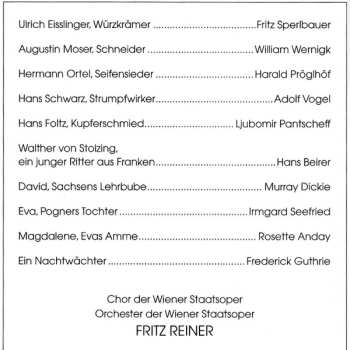 4CD Richard Wagner: Die Meistersinger von Nürnberg, Live Recording, 14. November 1955 445684