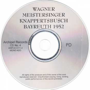 4CD Richard Wagner: Die Meistersinger von Nürnberg, Bayreuth 1952 440058