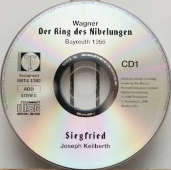4CD Richard Wagner: Siegfried - Recorded Live At The 1955 Bayreuth Festival - First Ever Release 311949