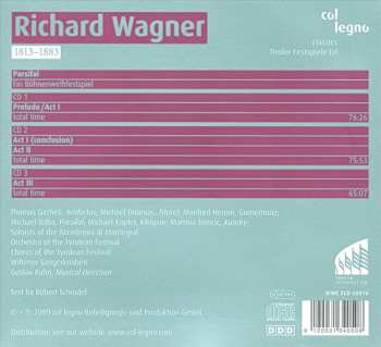 3CD Richard Wagner: Parsifal »Durch Mitleid Wissend, Der Reine Tor ...« 445011