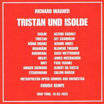 3CD Richard Wagner: Tristan Und Isolde 292557