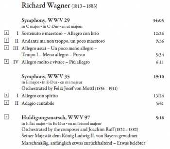 SACD Richard Wagner: Two Symphonies / Overture To Rienzi / Huldigungsmarsch / Kaisermarsch