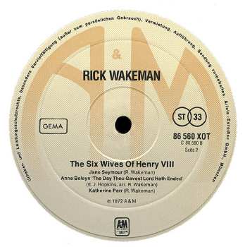 LP Rick Wakeman: The Six Wives Of Henry VIII