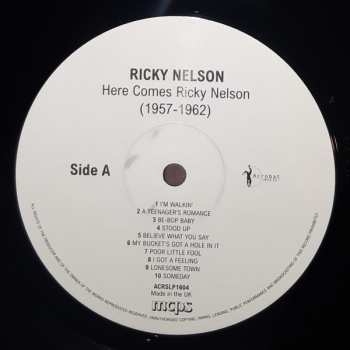 LP Ricky Nelson: Here Comes Ricky Nelson 1957-1962 Hits Collection  462924