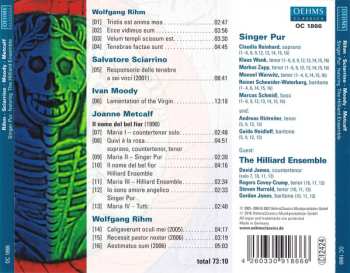 CD Wolfgang Rihm: Rihm • Sciarrino • Moody • Metcalf 536602