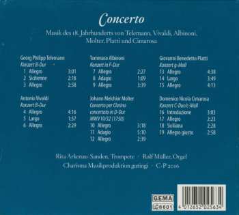 CD Rita Arkenau-Sanden: Musik Des 18. Jahrhunderts Von Telemann, Vivaldi, Albinoni, Molter, Platti Und Cimarosa 407812