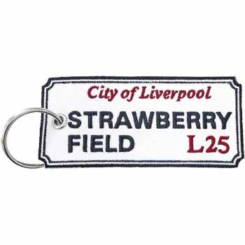 Merch Road Sign: Klíčenka Strawberry Field, Liverpool Sign 