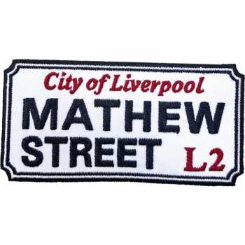 Merch Road Sign: Nášivka Mathew Street, Liverpool Sign