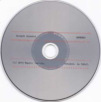 CD Robert Forster: Inferno 187198