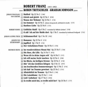 CD Robert Franz: Songs by Robert Franz 328833