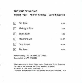 CD Robert Fripp: The Wine Of Silence 332756