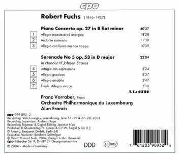 CD Robert Fuchs: Piano Concerto / Serenade No. 5 117331
