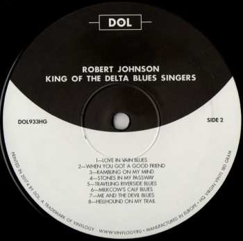 2LP Robert Johnson: King Of The Delta Blues Singers 447515