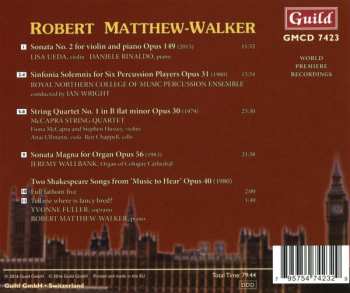 CD Robert Matthew-Walker: Violin Sonata No.2 • Sinfonia Solemnis • String Quartet No.1 • Sonata Magna • Two Shakespeare Songs