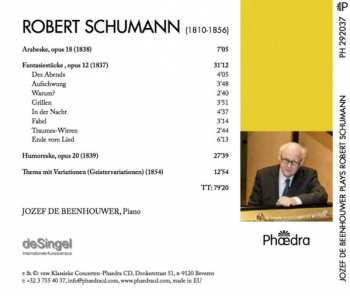 CD Robert Schumann: Arabeske; Fantasiestücke, Op. 12; Humoreske; Geistervariationen 271868