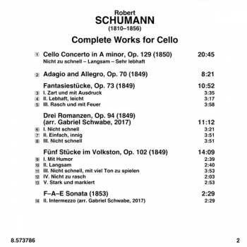 CD Robert Schumann: Cello Concerto; Works For Cello And Piano 296551