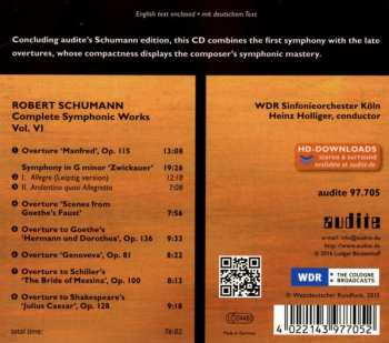 CD Robert Schumann: Complete Symphonic Works Vol. VI 190102