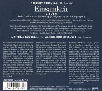 CD Robert Schumann: Einsamkeit: Schumann Lieder 91468