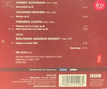 CD Robert Schumann: Klavierstücke Op.32 / Ballades Op.10 / Polonaise No.2 / Piano Sonata No.3 / Fantasy In D Minor 320525