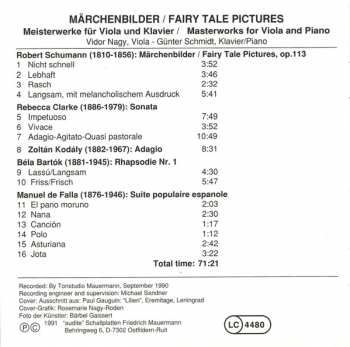 CD Robert Schumann: Märchenbilder (Meisterwerke Für Klavier Und Viola) 283387