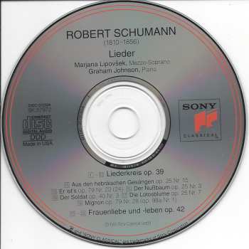 CD Robert Schumann: Lieder
