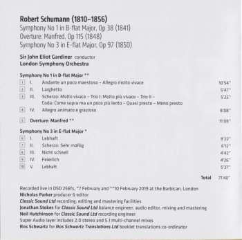 SACD Robert Schumann: Overture: Manfred / Symphonies Nos 1 & 3 316863