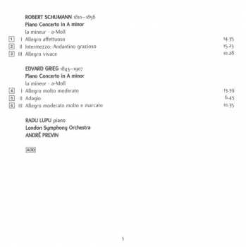 CD Robert Schumann: Piano Concertos 413576