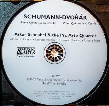 CD Robert Schumann: Piano Quintet In E♭, Op. 44 • Piano Quintet In A, Op. 81 –  325831