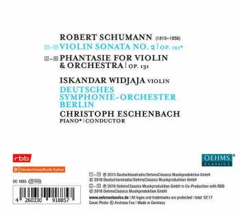 CD Robert Schumann: Violin Sonata No. 2, Op. 121 - Phantasie For Violin & Orchestra, Op. 131 195923