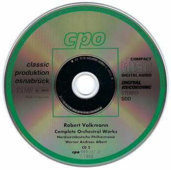 2CD Robert Volkmann: Complete Orchestral Works: Symphonies 1 & 2 • Cello Concerto Op. 33 • Overture »Richard III« • Overture In C 187886