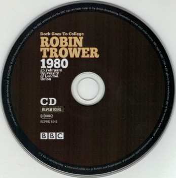 CD/DVD Robin Trower: Rock Goes To College - 1980 25 February University Of London Union 259496