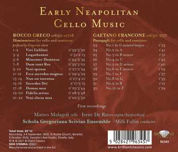 CD Rocco Greco: Early Neapolitan Cello Music 324259